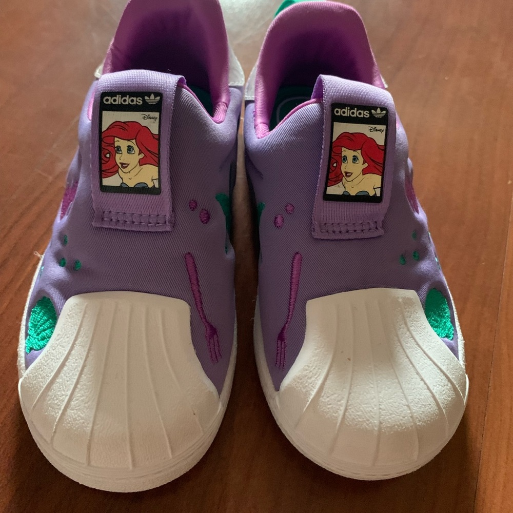 Toddler Little Mermaid Adidas slip on sneaker